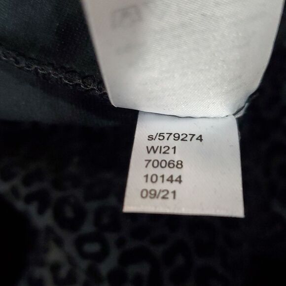 Ann Taylor Sz S Black Leopard Print Velour  Flocked VNeck Sleeveless Tank Blouse - Picture 9 of 9